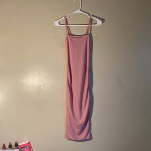 NWT PrettyLittleThing Midi Bodycon Dress Baby Pink Size 0